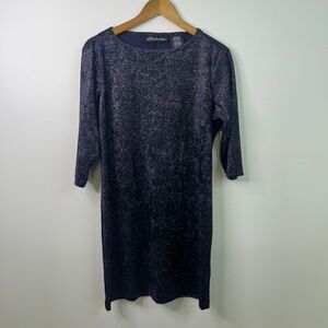 Vintage Y2K No Boundaries Glitter Velvet Mini Dress Purple Ultra Violet L 11/13
